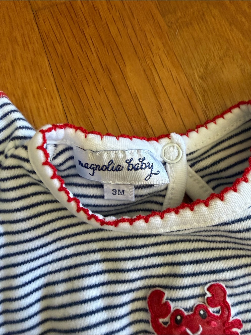 Magnolia Baby 3m Striped Onesie - Picture 2 of 7